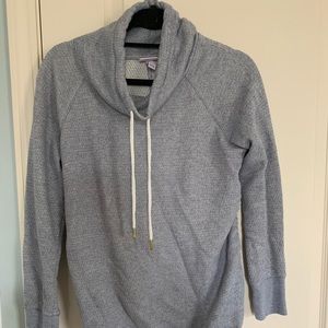 Maternity gray blue light sweatshirt with gold